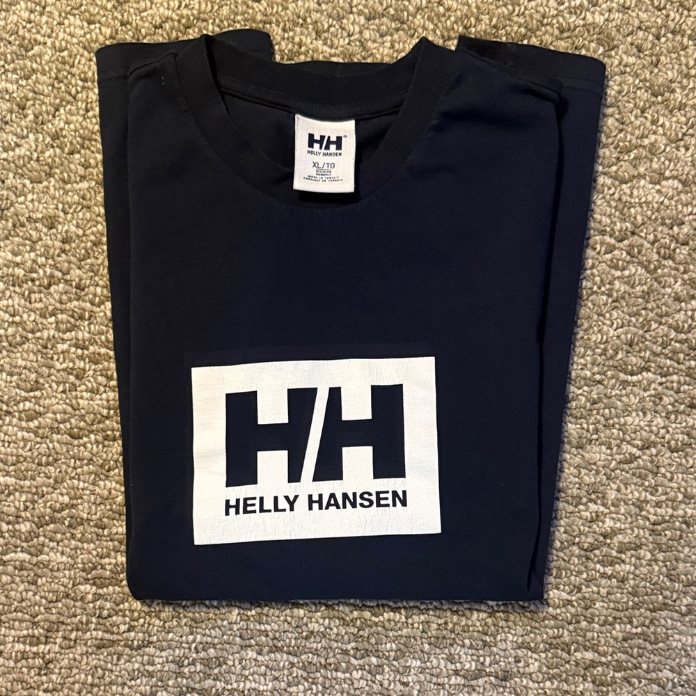 Helly Hansen Navy Blue Tee with White Logo